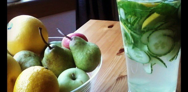 uborka-citrom-gyömbér-menta víz